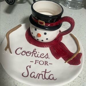 Cookies for Santa plate and mug.